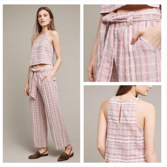Anthropologie Pants - Anthropologie Aita Striped Pant & Crop Top Set